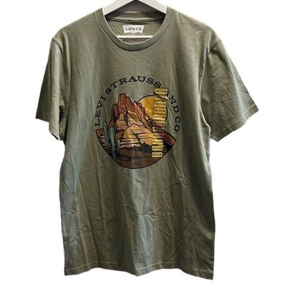 Other - Levi Strauss Graphic Print T-Shirt, Mens Medium Short Sleeve Top Crew Neck